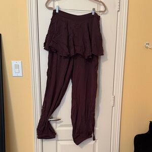 Free People Dark Brown Wide Leg Pants